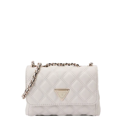 Afbeelding van GUESS Schoudertas Giully II Mini Compound Convertible Flap Bag Cream White Crème