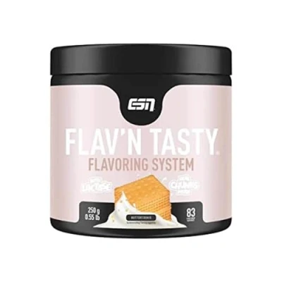 Afbeelding van ESN Designer Flavor Powder, Buttercookie, 250 g, 83 Porties Laag in Calorieën, Suikervervanger met Zoetstoffen voor Voedsel en Dranken, Perfect Kwark of Skyr