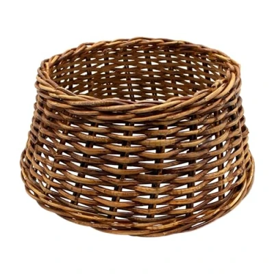 Afbeelding van Rotan kerstboomrok van wilgentenen, 60 cm, naturel, afdekking voor de kerstboomstandaard, kerstboomdeken, boomkraag, dennenboomrok