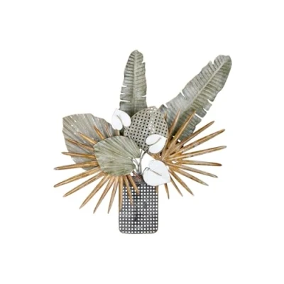 Afbeelding van GILDE Sierobject voor aan de wand Wandrelief Vase Aruba (1 stuk)
