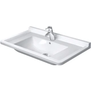 Afbeelding van Duravit Philippe Starck 3 meubelwastafel 85x48.5cm met Wondergliss wit