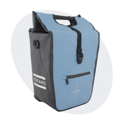 Afbeelding van Voltano E bike Shopper Fietstas Ice Blauw / Zwart 27 Liter