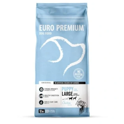 Afbeelding van Euro Premium Puppy Large Kip Rijst 12 kg