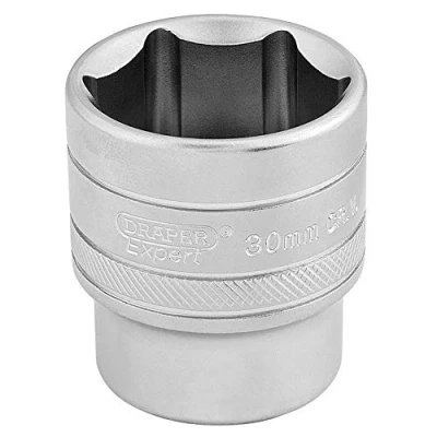 Afbeelding van Draper H MM/MS 1/2&quot; Vierkant Drive 6 Punt Metrische Socket (8mm), Blauw 30 mm