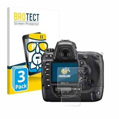 Afbeelding van BROTECT Screenprotector voor Nikon D3S Folie Beschermfolie Beschermglas transparant (3 Stuks)