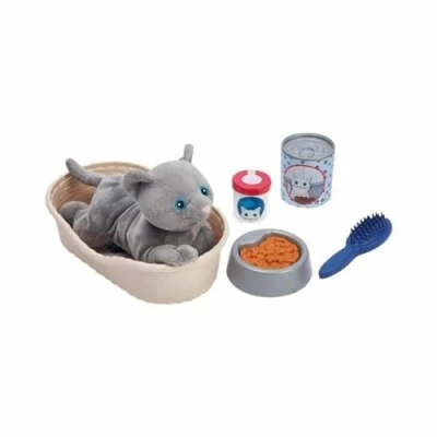 Afbeelding van Ecoiffier Knuffel Kat met Kattenmand Speelset, 9dlg.