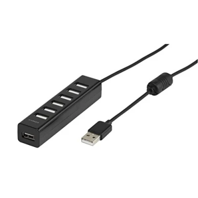Afbeelding van Vivanco USB 2.0 (7 poort actief, incl. voeding) zwart