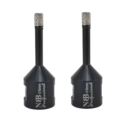Afbeelding van NBB vacuum gesoldeerde diamantgatzaag met M14, voor professioneel droog of nat boren op hard porselein, keramiek, tegels, graniet, marmer, snel, duurzaam, Haakse Slijper (6mm x2pcs)
