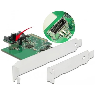 Afbeelding van Delock PCI Express Karte zu 1 x intern USB 3.2 Gen 2 Key A 20 Pin Buch