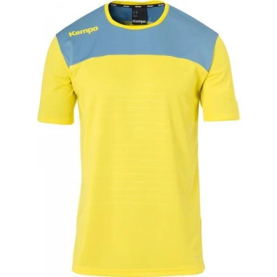 Afbeelding van Kempa Emotion 2.0 Shirt Korte Mouw Kind Limoen Geel Dove Blauw Maat 164