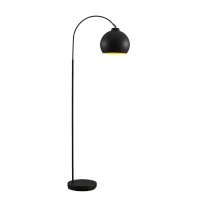 Afbeelding van Lindby vloerlamp 1licht Metaal H: 148 cm E27 zwart, goud
