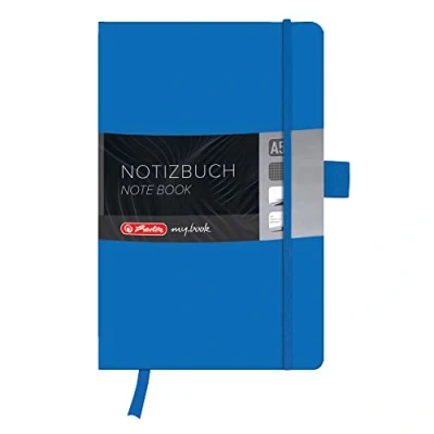 Afbeelding van Herlitz 11369097 Notitieboek classic A5/96 geruit blauw