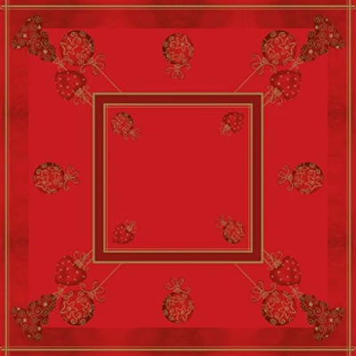 Afbeelding van Sovie Home tafelkleed Tiffany rood Linclass® Airlaid stofachtig Kerstmis 80x80 cm