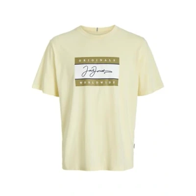 Afbeelding van JACK &amp; JONES Jorfrederiksberg Boxscript Tee Ss Sn Jnr voor heren, Double Cream, 164