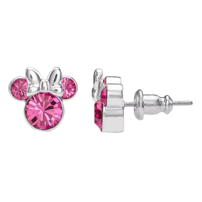 Afbeelding van Disney Minnie Silver Plated October Birthstone Stud Earrings