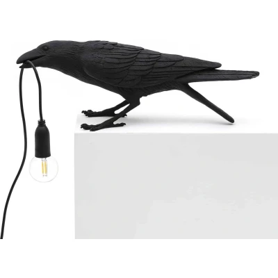 Afbeelding van Seletti Bird Playing tafellamp buiten zwart