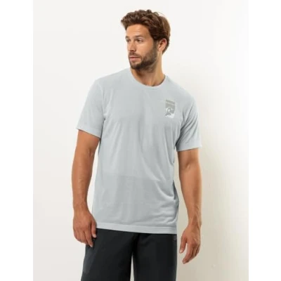 Afbeelding van Jack Wolfskin Vonnan S/S Graphic Tshirt print, Heren, Maat: Small, Cool grey