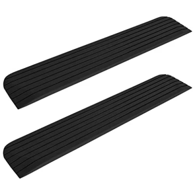 Afbeelding van vidaXL Drempelhulpen 2 st 110x21x2,5 cm rubber