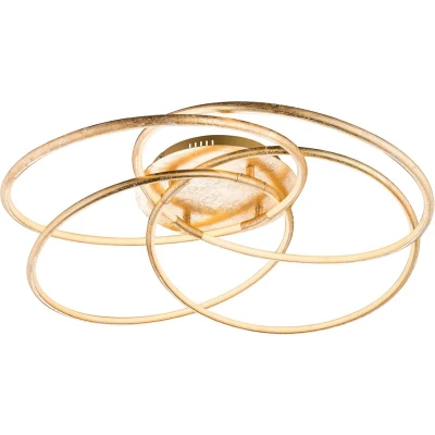 Afbeelding van Globo plafonniere Barna goud luminium 85 cm ingebouwde LED module 67828 60G