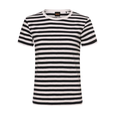 Afbeelding van BOSS C ESLA Striped Tshirt print, Dames, Maat: Small, Patterned thirtytwo