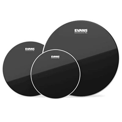 Afbeelding van Evans zwart Chrome velSet Fusion, 10&quot;,12&quot;,14&quot; Drumvellen set