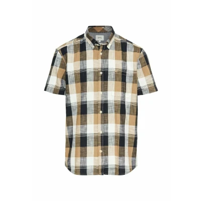 Afbeelding van camel active Shortsleeve Overhemd, Heren, Maat: Small, Wood