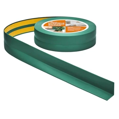 Afbeelding van Quest Zachte Plint Zelfklevend 30 mm x Buigbare Afwerkstrip voor Keuken en Badkamer Afdichtband PVC, Flexibel, Waterdicht, Decoratief (Groen, 25m)