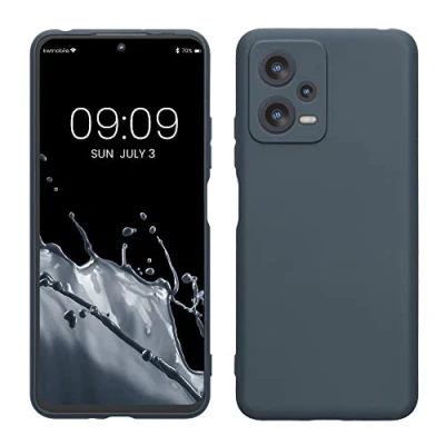 Afbeelding van kwmobile telefoonhoesje geschikt voor Xiaomi Redmi Note 12 5G / POCO X5 Hoesje smartphone Precisie camera uitsnede In leisteen