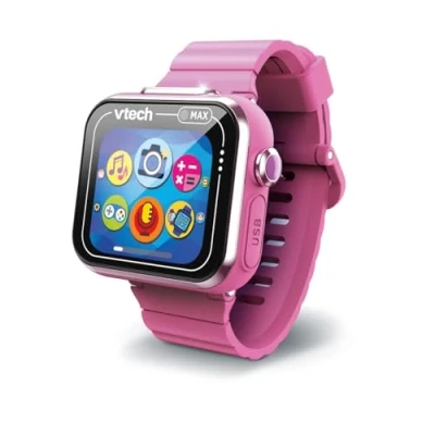 Afbeelding van Vtech Kidizoom smartwatch MAX Pink, voor kinderen, dubbele camera, video, games, horizontaal touchscreen, ESP versie