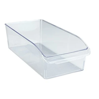 Afbeelding van WENKO Koelkast organizer M, opbergdoos voor koel en voorraadkast het sorteren van levensmiddelen, transparant design, 15 x 9,5 31 cm, robuust PET