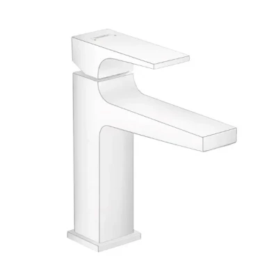 Afbeelding van Hansgrohe wastafelmengkraan 110 metropol 1 greeps mat wit 32507700