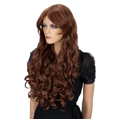 Afbeelding van CAISHA 80cm Pruik Volumineus Lang Haar Cosplay Theatershow Bruin CP7