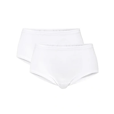 Afbeelding van Calida 2P Iconics Midi Brief Wit katoen 38 Dames