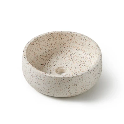Afbeelding van Terrazzo Waskom Florencia Wit Mix 39x39x14 cm