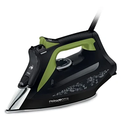 Afbeelding van Rowenta DW6330D1 Eco Intelligence stoomstrijkijzer, optimale stoomverdeling, 2500 W vermogen, snelle opwarmtijd, 1 l, zwart/groen