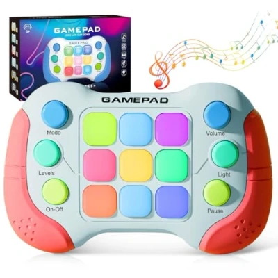 Afbeelding van Azyh Fast Push Game Fidget Toys Handgreep, Upgraded Flashing Quick Press Games Pro voor kinderen, Speed Light Up Game, pedagogische handheld console gamepad speelgoed jongens,