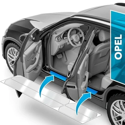 Afbeelding van uProtect Auto Instaplijstbescherming voor Opel Astra L I 2021 2024 Beschermfolie, autodeur, accessoires, sierlijsten, lakbeschermingsfolie, transparant