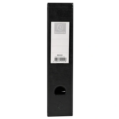 Afbeelding van Exacompta 90151E tijdschriftenmap (van stevig pvc met opgeplakte etikettenhouder en greepgat, rug 70 mm) 1 stuk, zwart