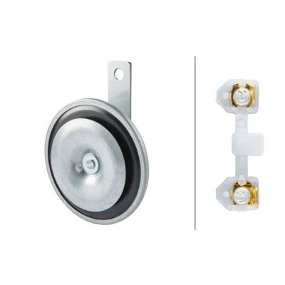 Afbeelding van HELLA VALUEFIT Claxon HEAVY DUTY HORN M26 12V 105dB(A) Frequentiebereik: 335Hz Lage toon Electrisch ECE Behuizingskleur: grijs/zwart Platte stekkeraansluiting 3AL 002 952 861