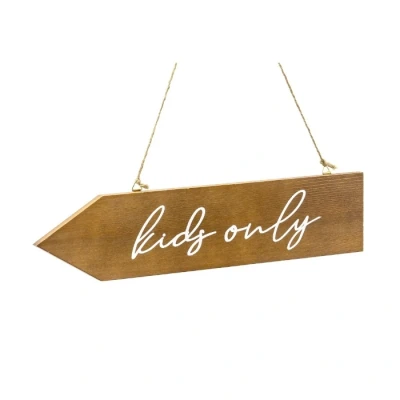 Afbeelding van PartyDeco Wegwijzer kids only Speelfiguur Hout
