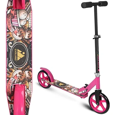 Afbeelding van EVOLAND step, kickscooter, inklapbaar, in hoogte verstelbaar, step voor volwassenen en kinderen vanaf 8 jaar, met 200 mm groot wiel