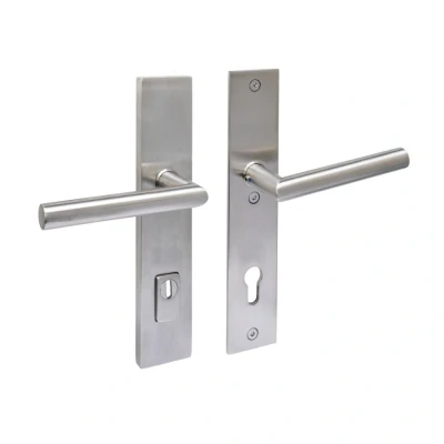 Afbeelding van Intersteel SKG3 veiligheidsbeslag achterdeur rechthoek 250x50mm kruk/kruk Jura PC92 kerntrekbeveiliging RVS