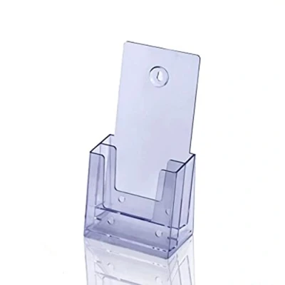 Afbeelding van Plastic Folder Houders Display Stand Transparante Twee Tier Veelzijdige 1/3 voor 105mmx210mm Folders, Flyers, Literatuur &amp; Brochures.