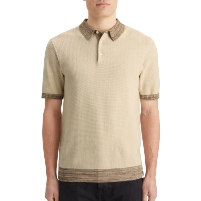Afbeelding van Scotch &amp; Soda Structure Knitted Poloshirt Mannen Maat L