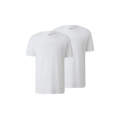 Afbeelding van Basic T shirt van katoen in verpakking 2 stuks, wit 0100, M