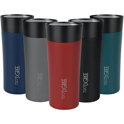 Afbeelding van 720DGREE Thermosbeker 350ml &quot;PleasureToGo 2.0&quot; 3 Maten, 5h Heet, 10h Koud, Lekvrij, Slank, Hygiënisch, BPA Vrij Roestvrij Staal Thermo Koffiebeker to go Geïsoleerde Mok + Deksel 360 Drink