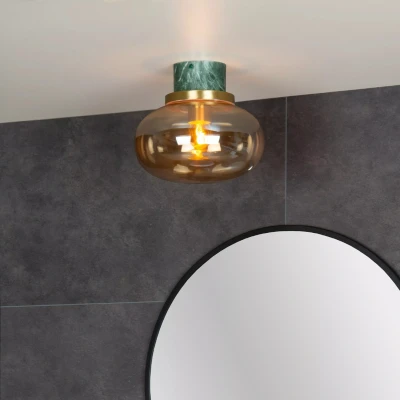 Afbeelding van Lucide LORENA Plafonnière Ø 23 cm 1xE27 IP44 Amber