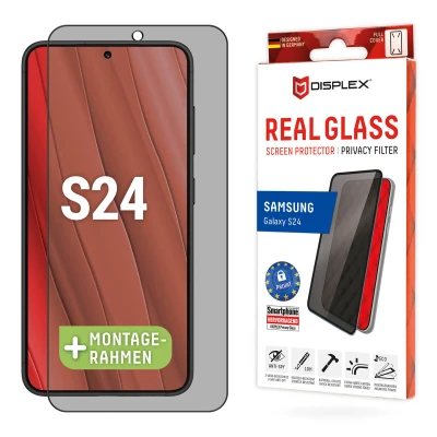 Afbeelding van Screenprotector Samsung Galaxy S24: Displex Real Privacy Glass FC