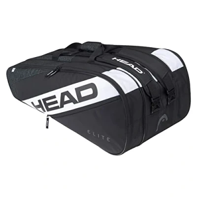 Afbeelding van HEAD Elite 12R racket tas, Zwart/Wit, One Size