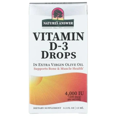 Afbeelding van Natures Answer Vitamine D3 2000 IU 50 mcg per druppel 15 ml